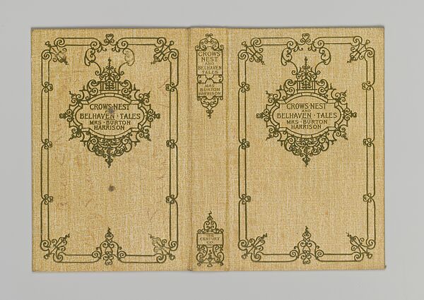 Crow's Nest and Belhaven Tales, Alice Cordelia Morse (American, Ohio 1863–1961), Pale brown cloth covered boards with green decoration 