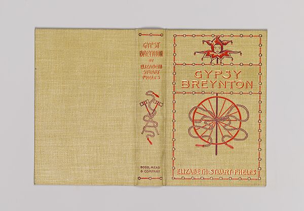 Gypsy Breynton, Alice Cordelia Morse (American, Ohio 1863–1961), Beige cloth covered boards with red, brown and gold decoration 