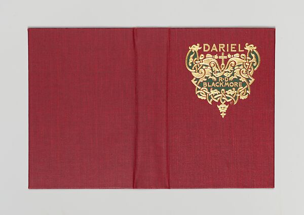 Dariel: A Romance of Surrey, Alice Cordelia Morse (American, Ohio 1863–1961), Deep red cloth over boards with green and gold decoration 