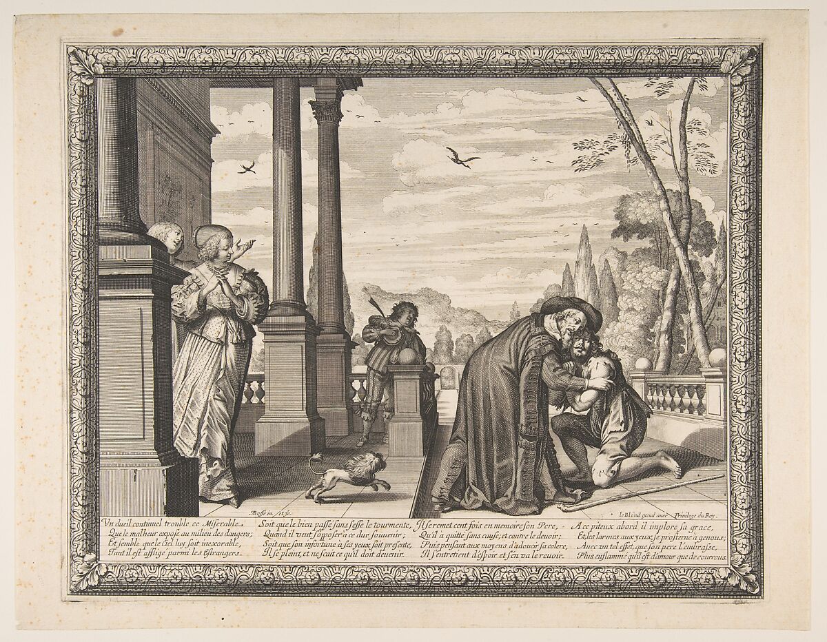 Return of the Prodigal Son, Abraham Bosse (French, Tours 1602/04–1676 Paris), Etching 