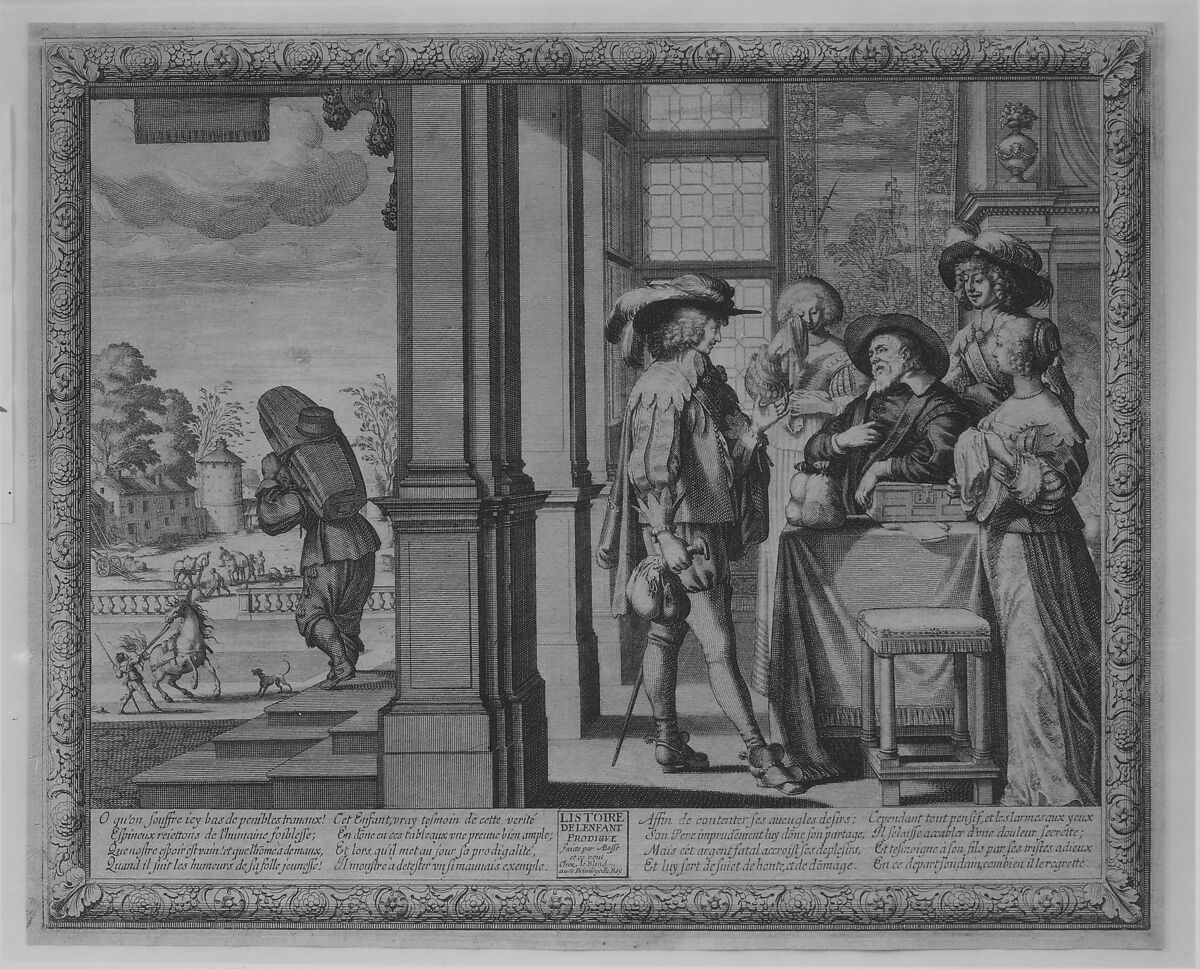 The Prodigal Son Leaves Home, Abraham Bosse (French, Tours 1602/04–1676 Paris), Etching