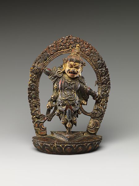 Phurba Emanation of Padmasambhava, Polychromed wood, Tibet