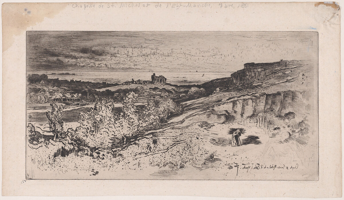 Saint-Michel à L'Estre, Félix-Hilaire Buhot (French, Valognes 1847–1898 Paris), Etching, roulette, drypoint, and aquatint on laid paper; fourth state of five 