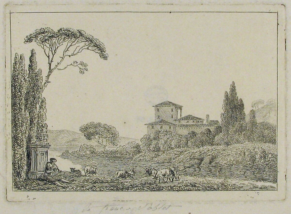 Landscape, François Jean Sablet (French, Morges 1745–1819 Nantes), Etching 