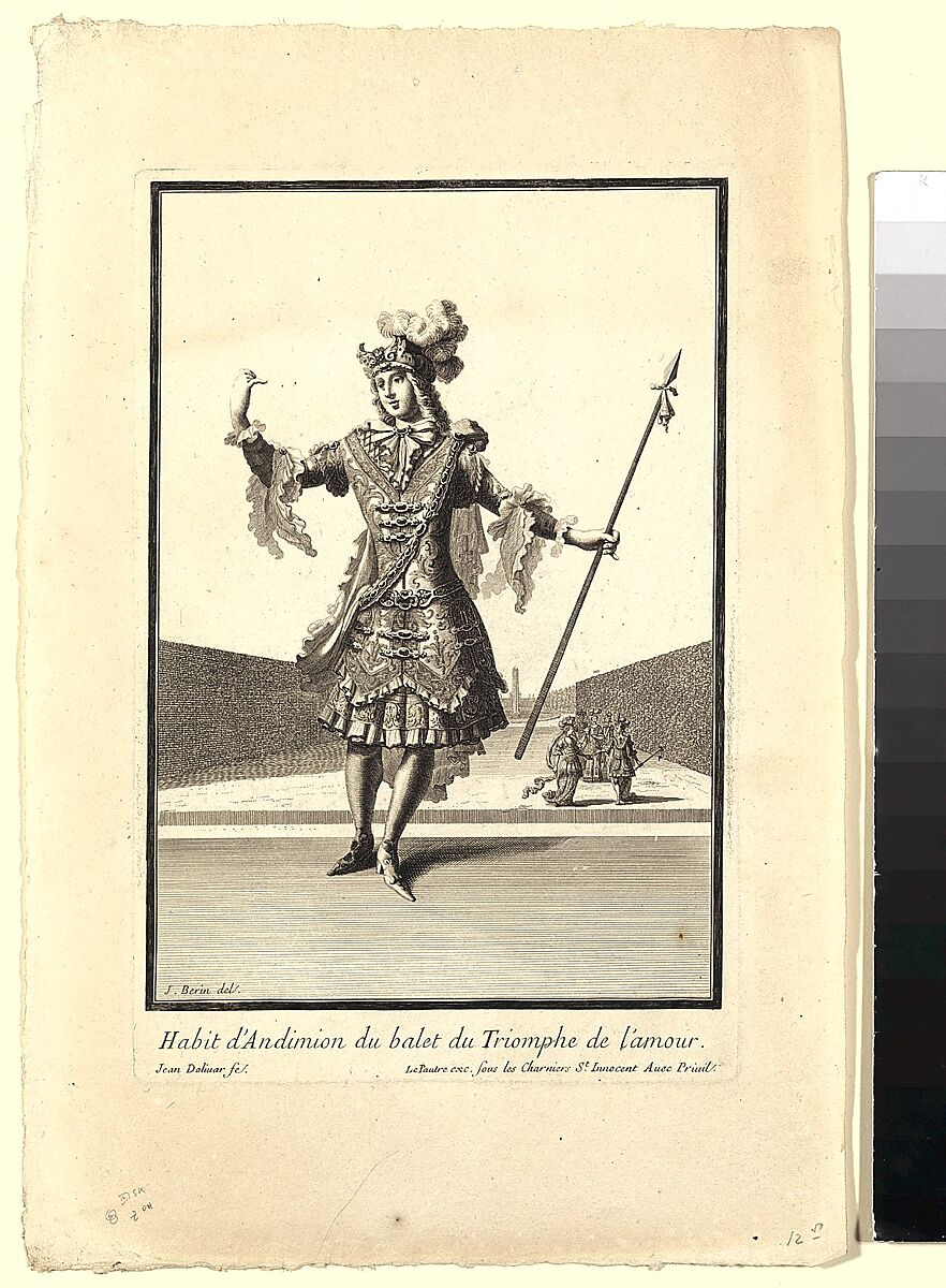 Costume of Endymion from the Ballet "Triumph of Love" (Habit d'Andimion du balet du 'Triomphe de l'amour), After Jean Berain (French, Saint-Mihiel 1640–1711 Paris), Etching and engraving