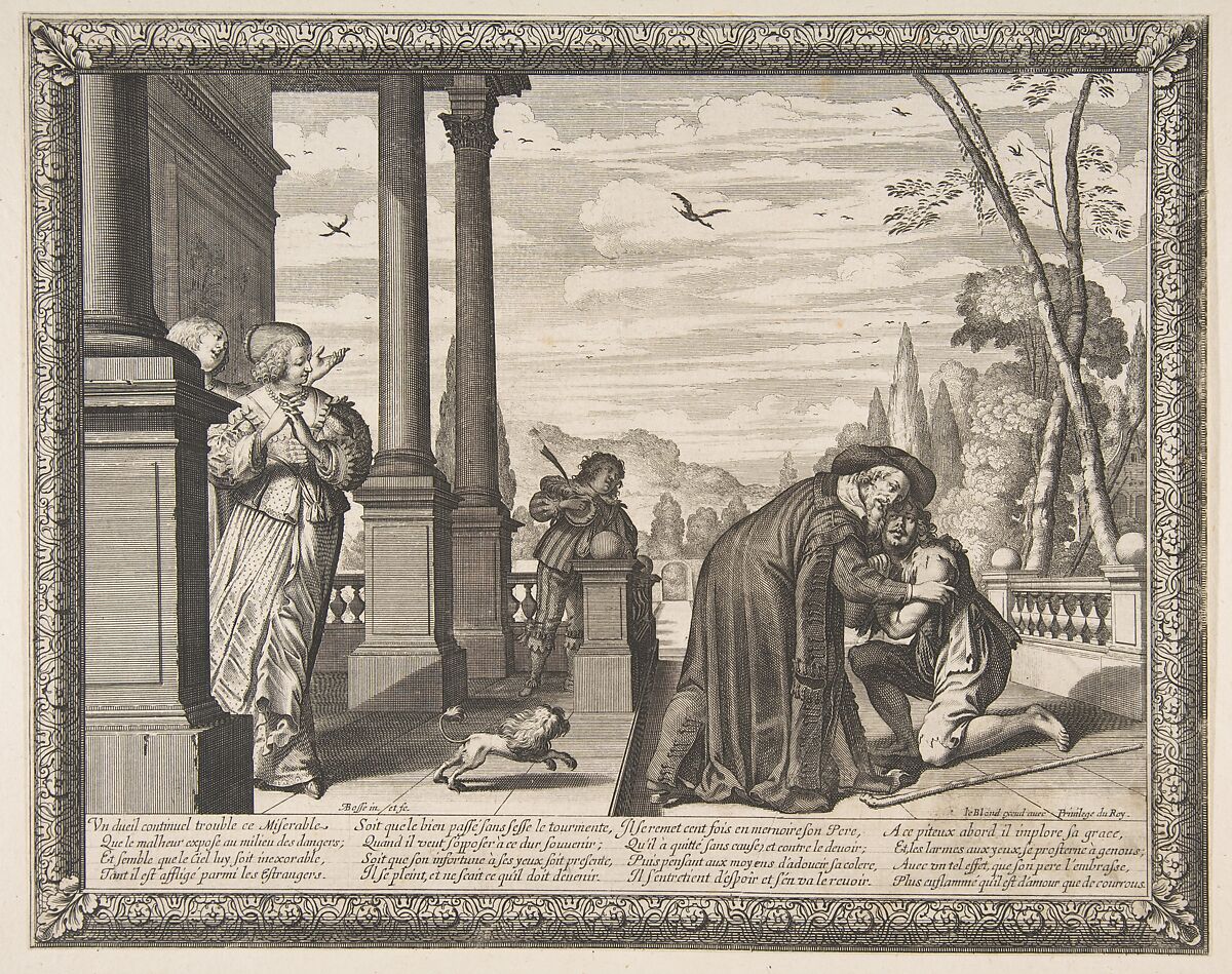 Return of the Prodigal Son, Abraham Bosse (French, Tours 1602/04–1676 Paris), Etching 