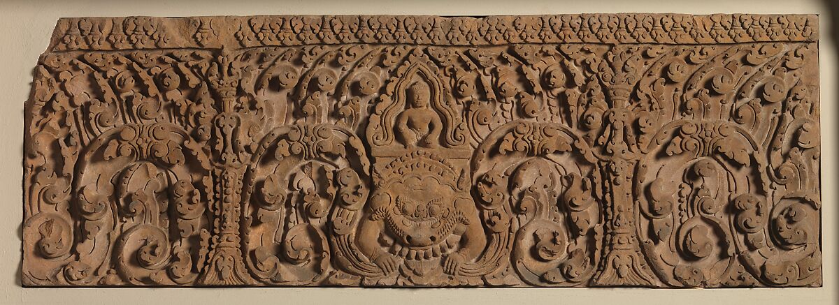 Lintel with a Mask of Kala, Stone, Cambodia or Thailand 