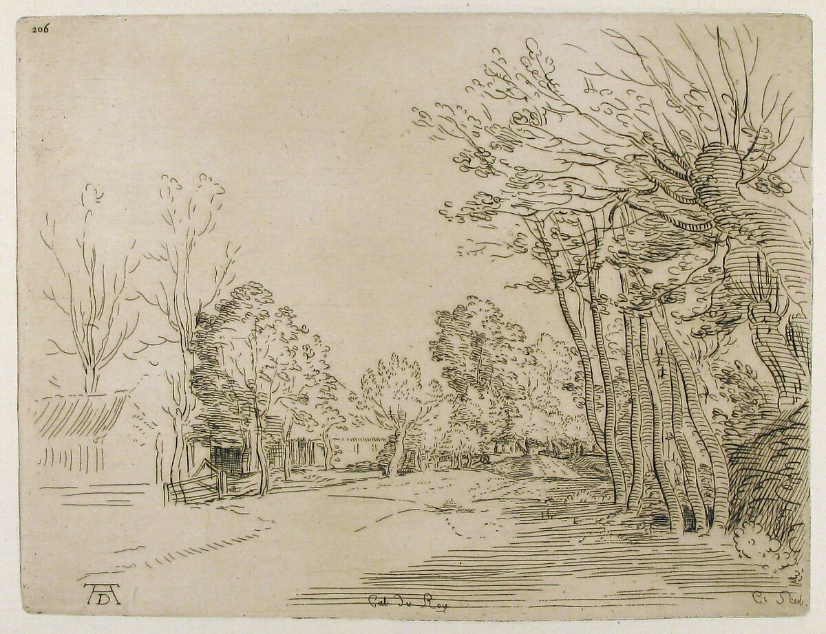 Landscape after Dürer, Anne Claude Philippe de Tubières, comte de Caylus (French, Paris 1692–1765 Paris), Etching