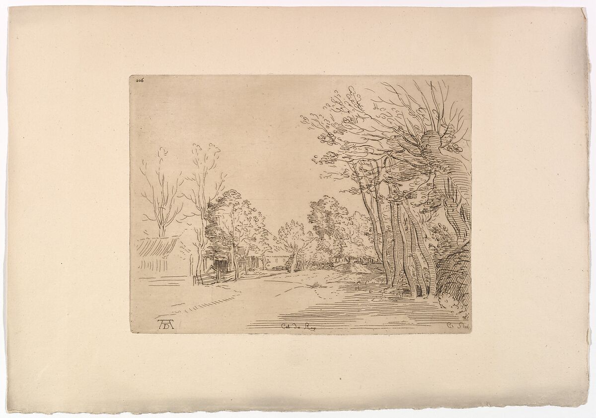 Landscape after Dürer, Anne Claude Philippe de Tubières, comte de Caylus (French, Paris 1692–1765 Paris), Etching 