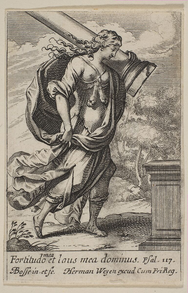 Fortitude, Abraham Bosse (French, Tours 1602/04–1676 Paris), Etching 