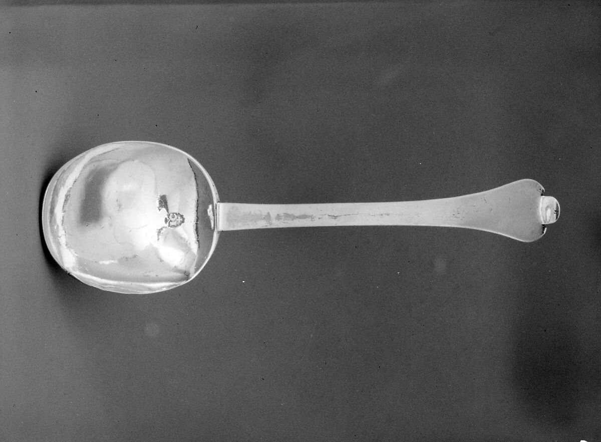 Funeral Spoon, John Coney (1655/56–1722), Silver, American 