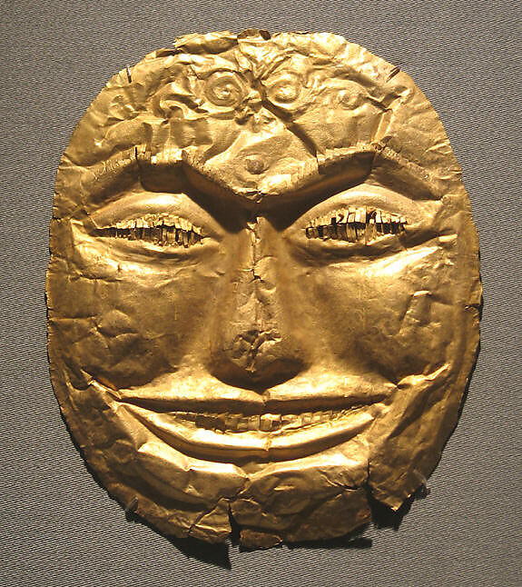 Funerary Mask, Gold, Indonesia (Java, Majapahit) 