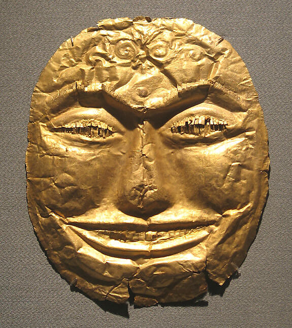 Funerary Mask - Indonesia (Java, Majapahit) - Eastern Javanese period ...