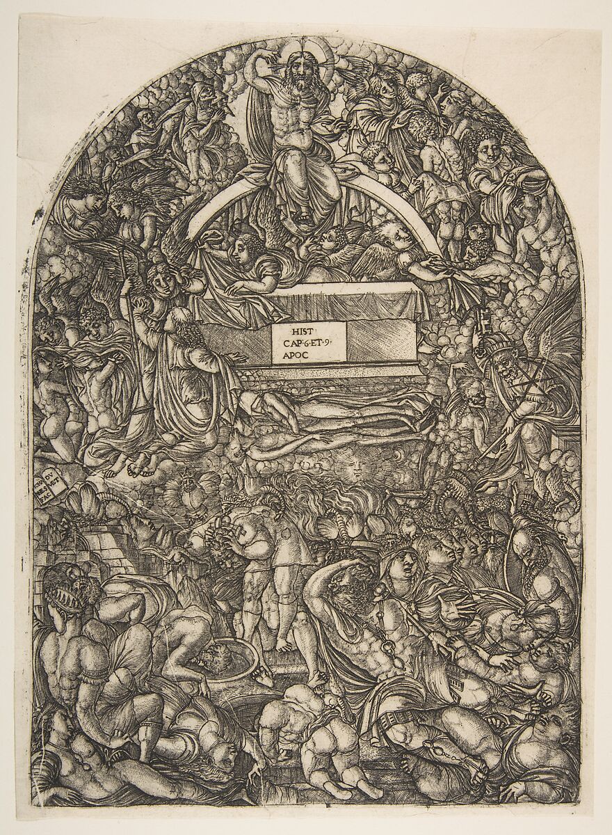 A Star Falls and makes Hell Open, from the Apocalypse, Jean Duvet (French, ca. 1485–after 1561), Engraving 