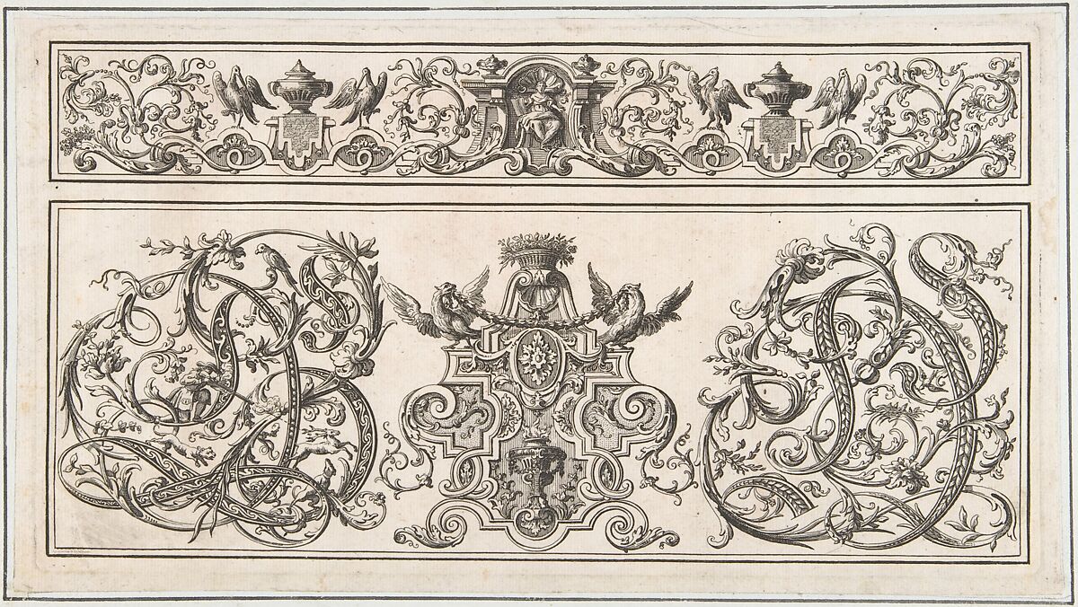 Plate 5, from "Orthographia", Johann Daniel Preissler (German, Nuremberg 1666–1737 Nuremberg), Etching 