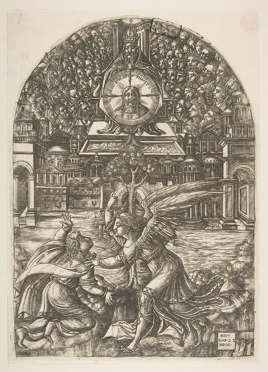 The Angel shows Saint John the Fountain of Living Water, from the Apocalypse, Jean Duvet (French, ca. 1485–after 1561), Engraving 