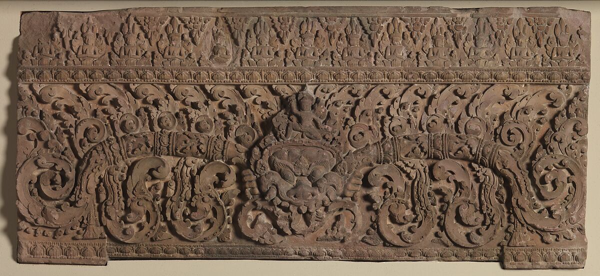 Lintel with a Kala Head, Sandstone, Cambodia or Thailand 