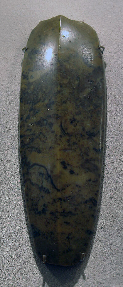 Ax with Ridge on Top, Mottled brown stone, Indonesia 