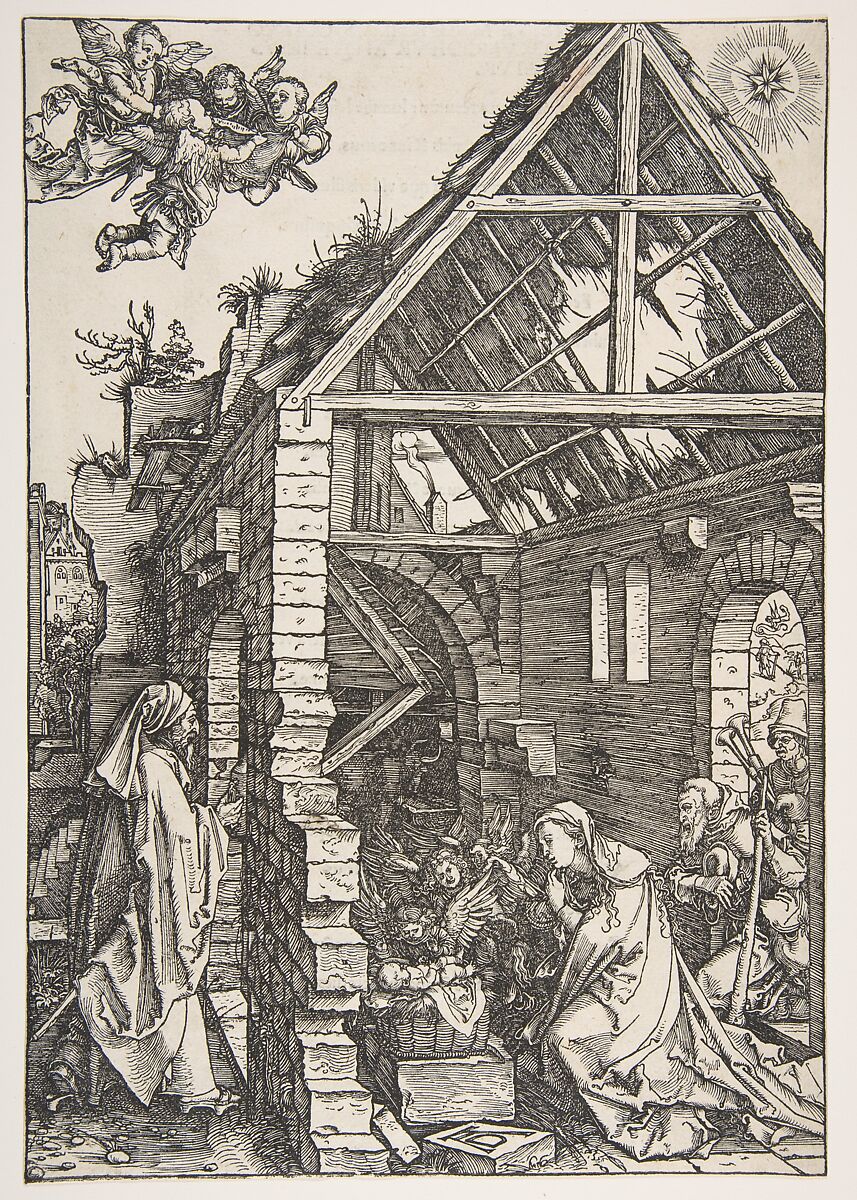 The Nativity, from The Life of the Virgin, Latin Edition, 1511, Albrecht Dürer (German, Nuremberg 1471–1528 Nuremberg), Woodcut 