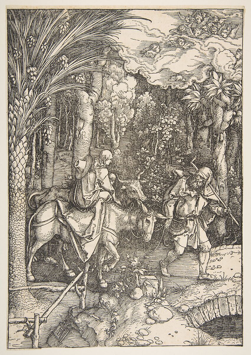 The Flight into Egypt, from The Life of the Virgin, from the Latin Edition, Albrecht Dürer (German, Nuremberg 1471–1528 Nuremberg), Woodcut 