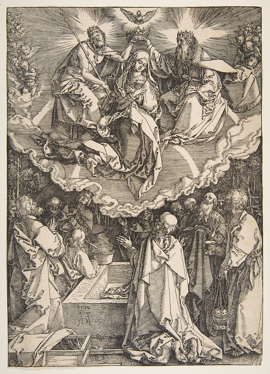 The Assumption and Coronation of the Virgin, from The Life of the Virgin, Albrecht Dürer (German, Nuremberg 1471–1528 Nuremberg), Woodcut 