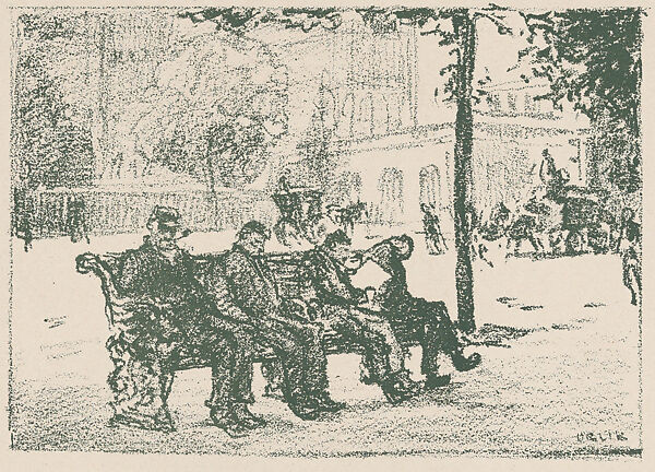 In the Park, Emil Orlik (Austro-Hungarian, Prague 1870–1932 Berlin), Autolithograph 