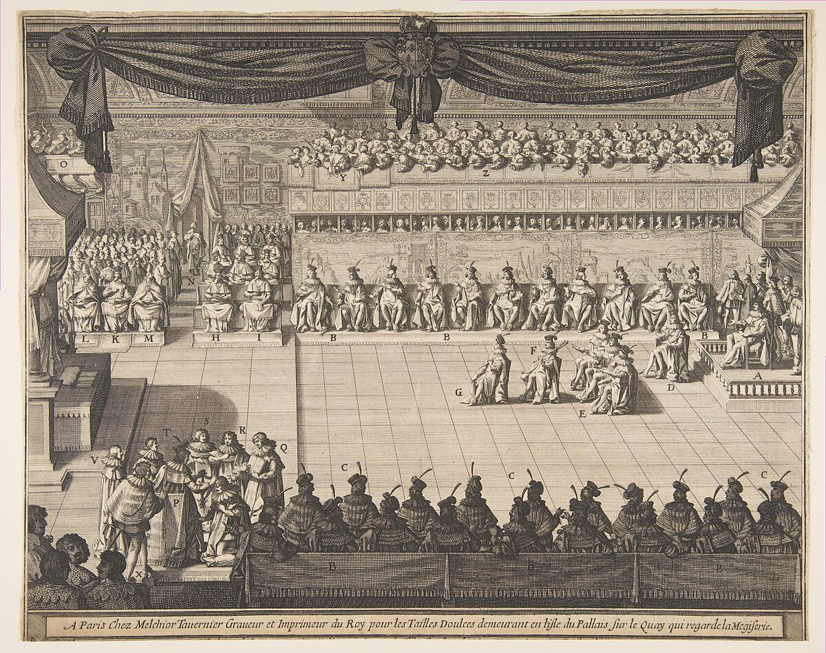 Seating Arrangement of the Chevaliers of the Order of the Holy Spirit, Abraham Bosse (French, Tours 1602/04–1676 Paris), Etching 