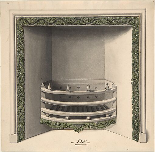 Design for Cast-iron Grate, Elevation and Plan