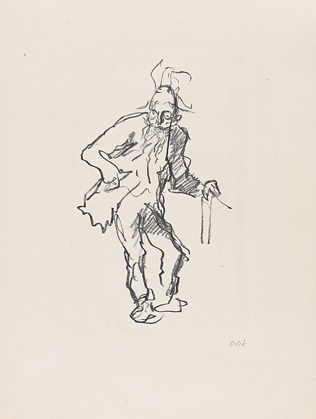 Werner Krauss as Schigolch, Emil Orlik (Austro-Hungarian, Prague 1870–1932 Berlin), Lithograph 