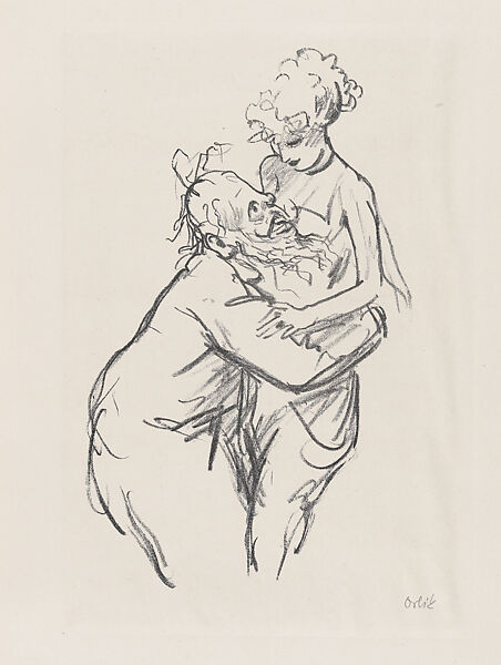 Werner Krauss as Schigolch and a Fräulein, Emil Orlik (Austro-Hungarian, Prague 1870–1932 Berlin), Lithograph 