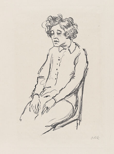 Elsa Wagner as Gräfin Geschwitz, Emil Orlik (Austro-Hungarian, Prague 1870–1932 Berlin), Lithograph 