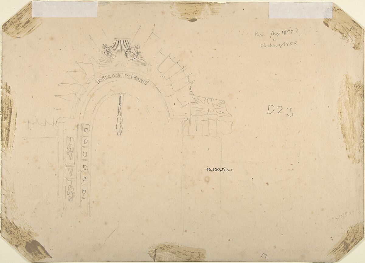 Design for the Cover of a Magazine, Valentine's Day Issue, Anonymous, British, 19th century, Pen and ink, brush and wash, over graphite