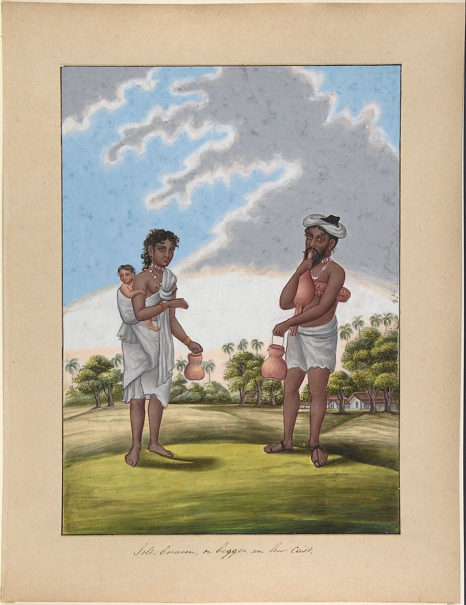 Solf-Coraven, or Beggar, from Indian Trades and Castes, Anonymous, Indian, 19th century, Watercolor and gouache 