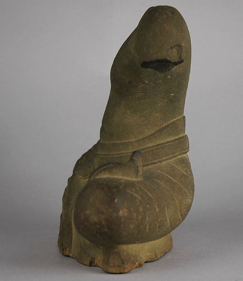 Seated Male Figure, Stone, Vietnam (Funan or Champa)