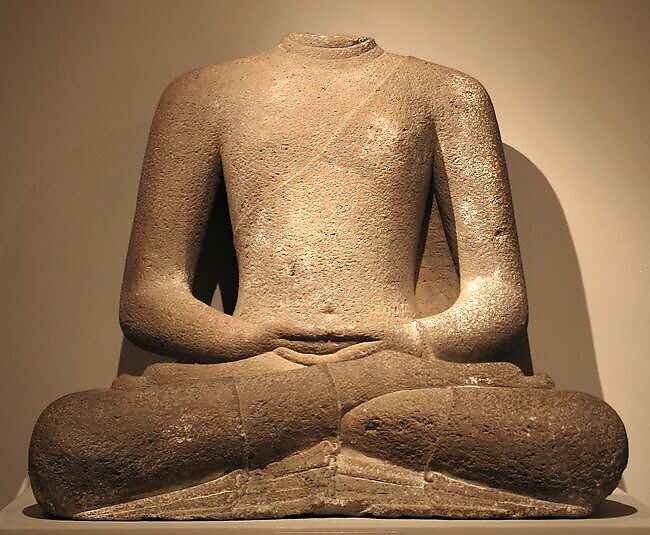 Seated Buddha Amitabha, Andesite, Indonesia (Java) 