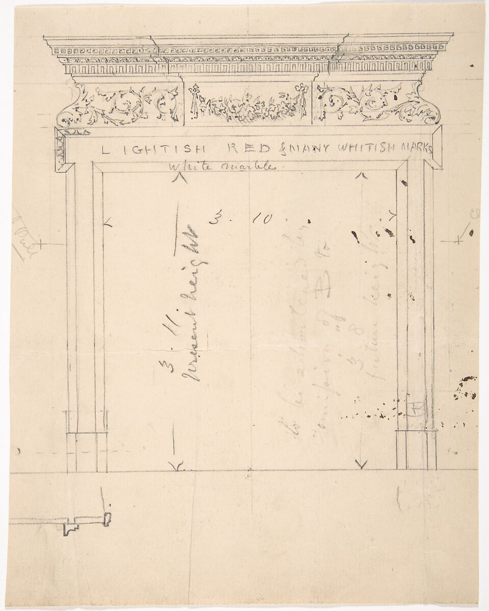 Anonymous, British, 19th century | Design for a Fireplace | The ...