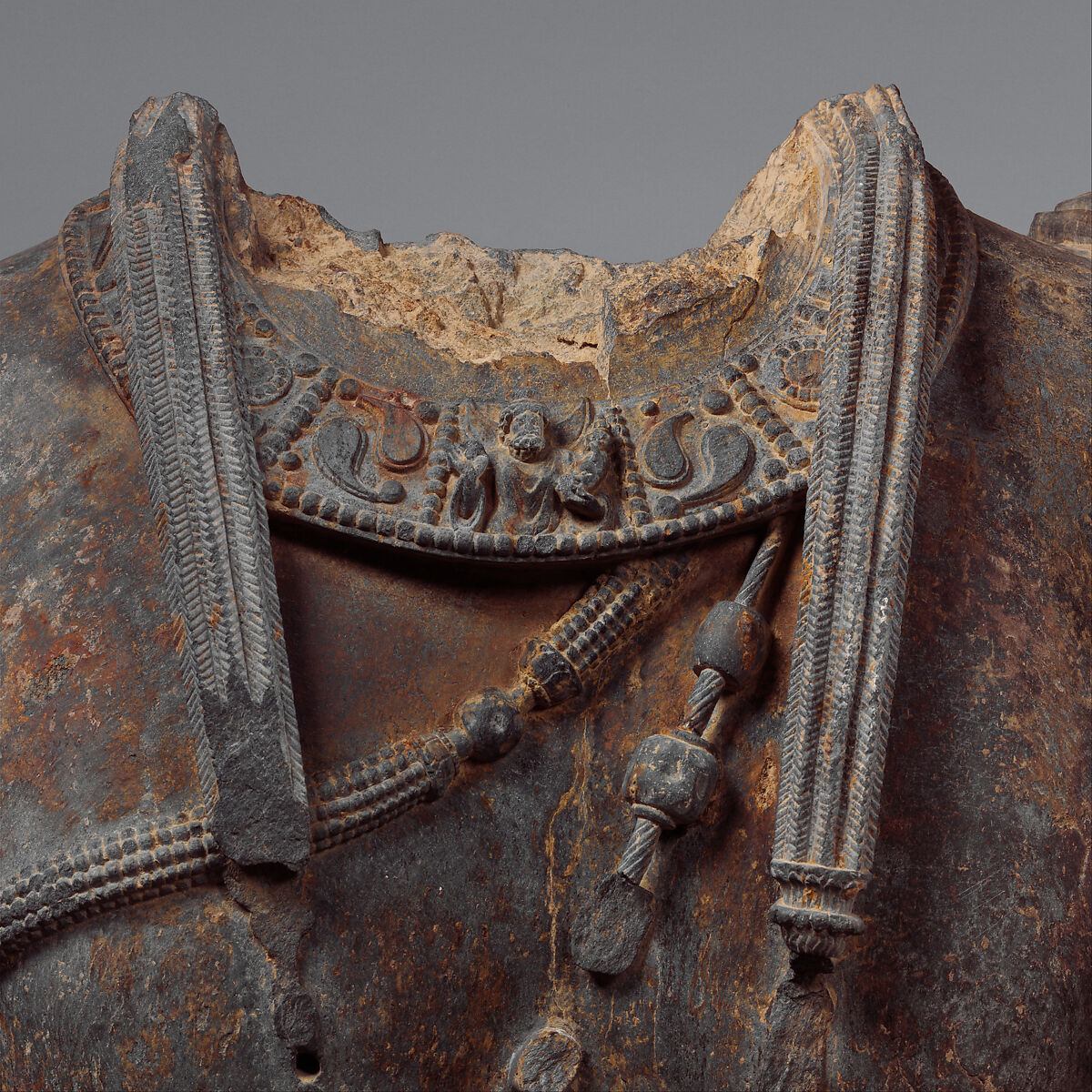 Torso of a Bodhisattva, Probably Sahri-Bahlol Workshop, Schist, Pakistan (ancient region of Gandhara, mondern Peshawar region)