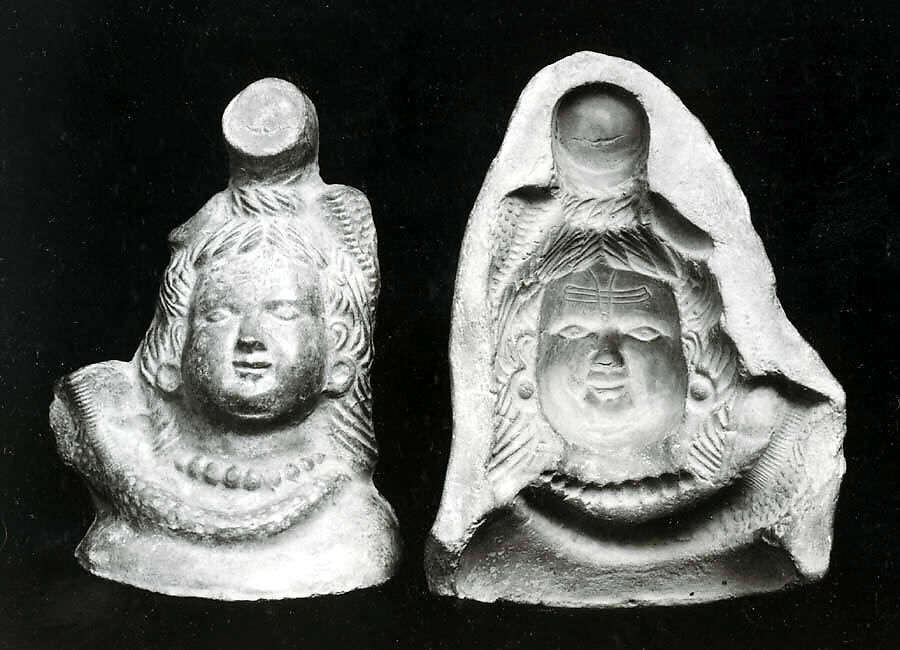 Mold and Impressions for a Bust of Shiva, Terracotta, Pakistan (ancient region of Gandhara) 