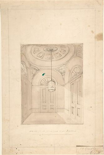 Design for a Vestibule for A. C. Grant, Priory Grove, Perspective