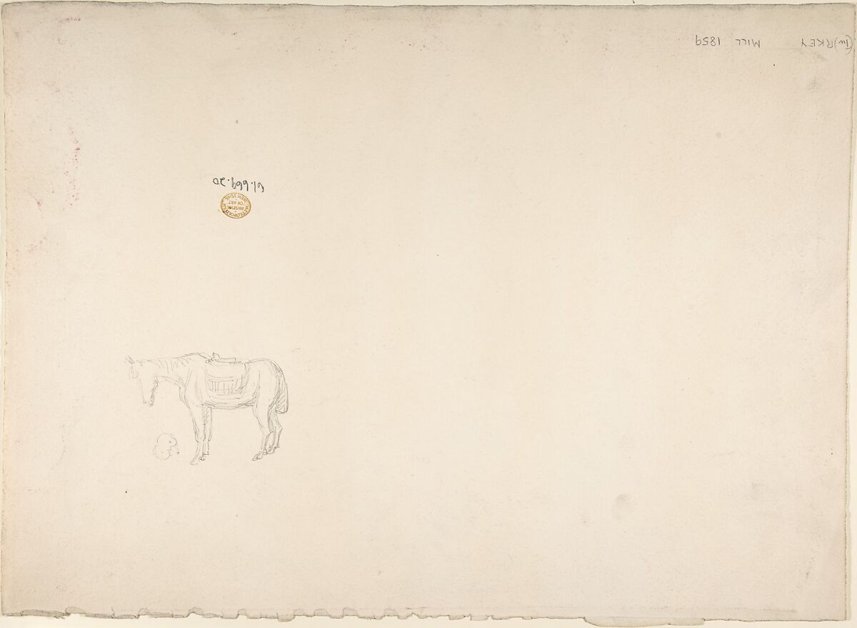 Corner of a Room with a High Coved Ceiling, Anonymous, British, 19th century, Graphite