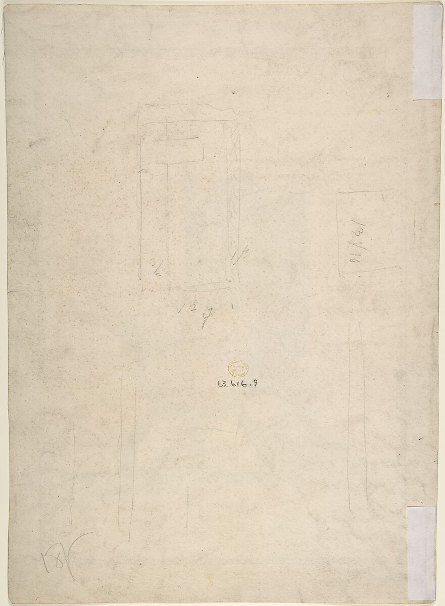 Gothic Style Chair, Anonymous, British, 19th century, Graphite and watercolor
