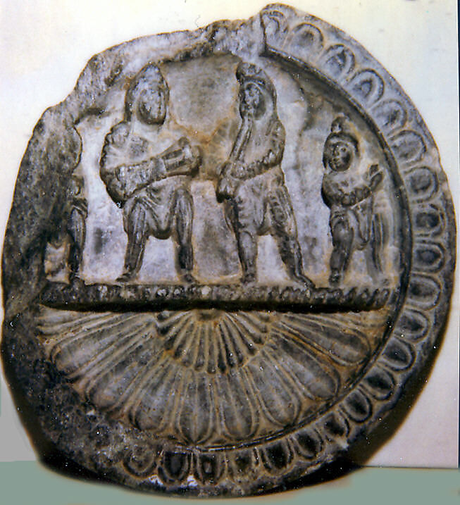 Dish with Musicians, Stone, Pakistan (ancient region of Gandhara) 