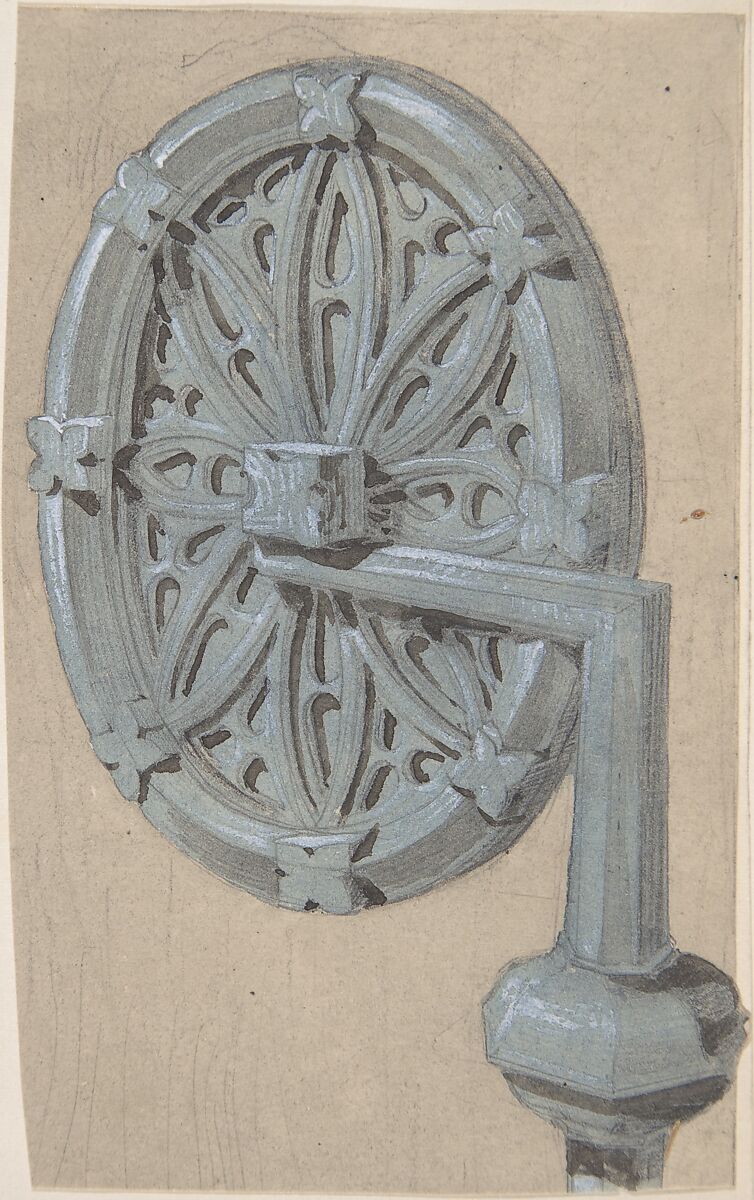 Metal Ecclesiastical Object, Anonymous, British, 19th century, Gouache 