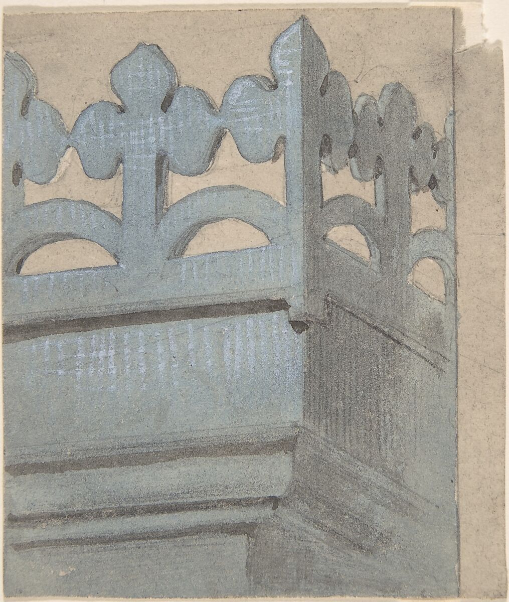 Metal Ornament for Church, Anonymous, British, 19th century, Gouache 