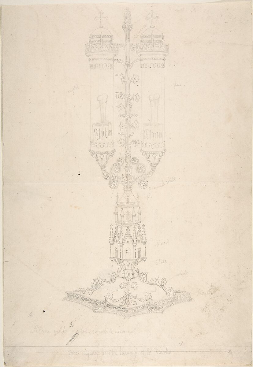 Reliquary of Ss. Sylvan and Florian, from St. Mark's Venice, Anonymous, British, 19th century, Graphite 