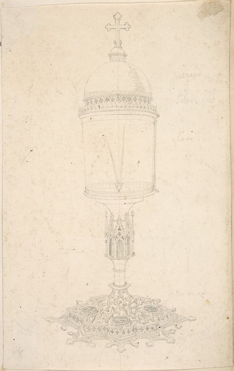 Reliquary Containing Two Slender Bones, Anonymous, British, 19th century, Graphite 