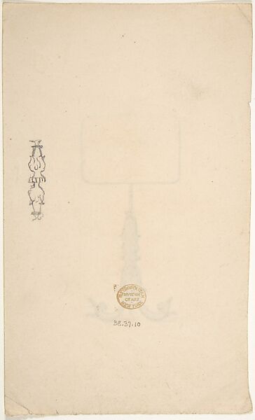 Design for a Firescreen, Attributed to Gillows (British, 19th century), Pen and ink, gouache (bodycolor)