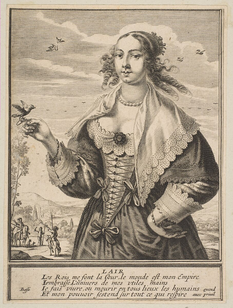 Air, Abraham Bosse (French, Tours 1602/04–1676 Paris), Etching 