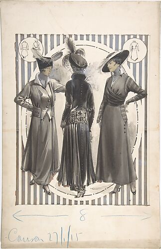 Designs for Three Women's Coats