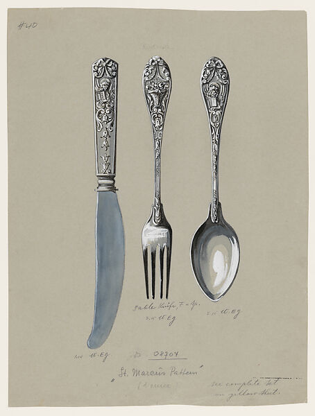 Silver knife fork sale and spoon set